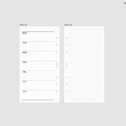 Weeks Planner Inserts (Horizontal)