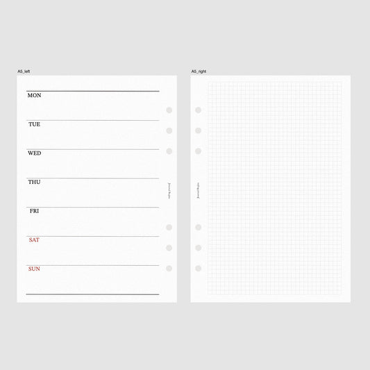 Weeks Planner Inserts (Horizontal)