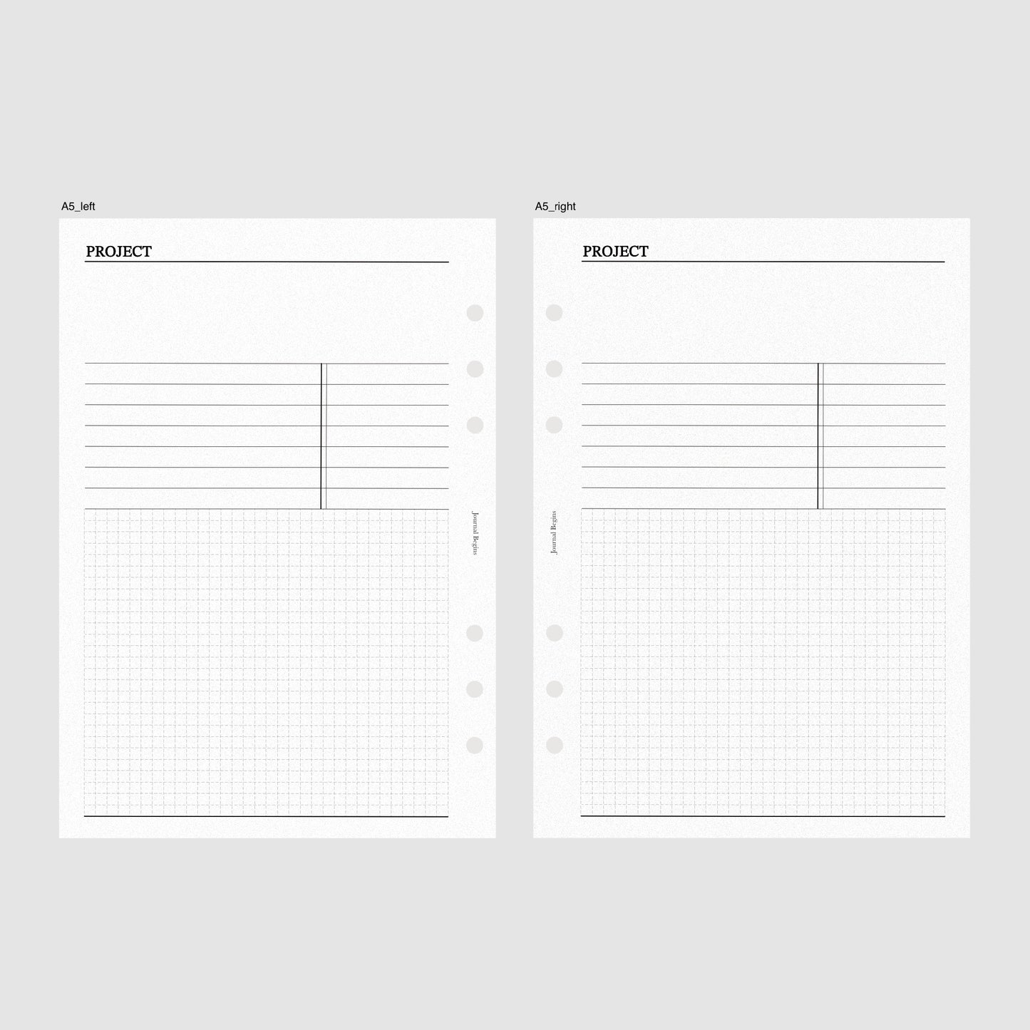 Project Planner Inserts