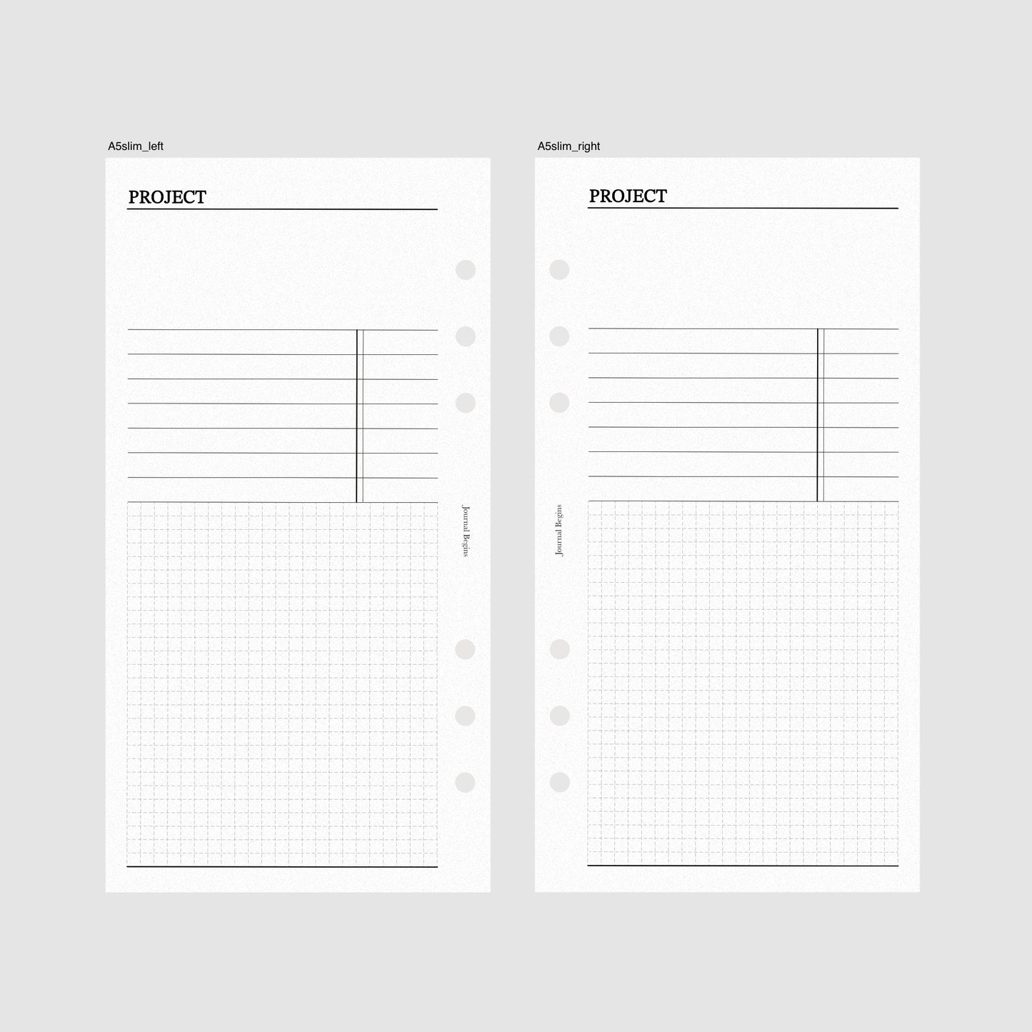 Project Planner Inserts