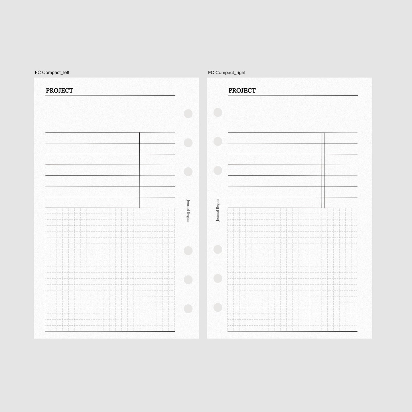 Project Planner Inserts